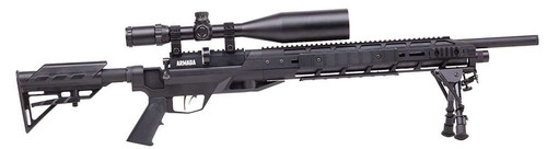 Benjamin BTAP22SX Tactical Armada PCP 22 Pellet 10+1 Shot Black Black Receiver Black M4 Telescopic Stock Scope 4-16x50mm AO TSW|98195