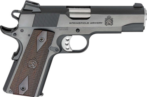 Springfield Armory PX9417 1911 Garrison 9mm Luger 9+1 4.25" Stainless Match Grade Barrel, Blued Serrated Carbon Steel Slide & Frame w/Beavertail, Thinline Wood Grip TSW|162338