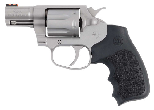 Colt Mfg COBRASM2RFO Cobra 38 Special +P 6rd Shot 2" Matte Stainless Barrel, Cylinder & Frame, Black Hogue Overmolded Grip, Exposed Hammer TSW|185571