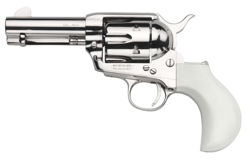 Taylors & Company 200072 1873 Cattleman 45 Colt (LC) Caliber with 3.50" Barrel, 6rd Capacity Cylinder, Overall Nickel-Plated Finish Steel & Ivory Birdshead Synthetic Grip TSW|121389