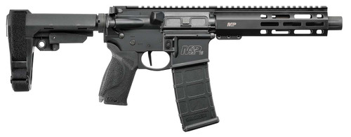 Smith & Wesson 13320 M&P15 Pistol 223 Rem,5.56 NATO 30+1 7.50" Black Armornite Barrel Matte Black Rec Black Adjustable Arm Brace Stock Black Interchangeable Palmswell Grip Right Hand TSW|132140