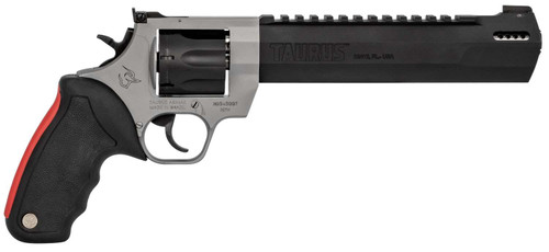 Taurus 2357085RH Raging Hunter 357 Mag 7rd 8.38" Matte Black Oxide Cylinder & Barrel Matte Stainless Steel Frame Black Rubber with Integrated Red Cushion Insert Grip TSW|112907