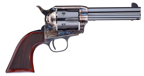 Taylors & Company 556201DE Short Stroke Smoke Wagon 45 Colt (LC) 6rd 4.75" Blued Cylinder & Barrel Color Case Hardened Steel Frame Checkered Walnut Navy Size Grip (Taylor Tuned) TSW|9807