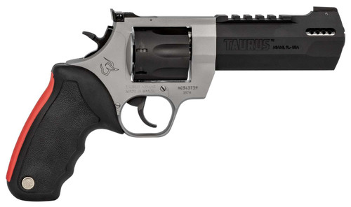 Taurus 2357055RH Raging Hunter 357 Mag 7rd 5.12" Matte Black Oxide Cylinder & Barrel Matte Stainless Steel Frame Black Rubber with Integrated Red Cushion Insert Grip TSW|112903