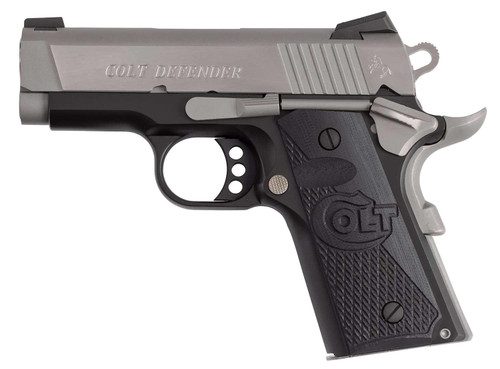 Colt Mfg O7800XETT Defender 45 ACP 7+1 3" Carbon Steel Slide, Aluminum Frame w/Beavertail, G10 Grip TSW|181446