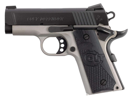 Colt Mfg O7000XETT Defender 45 ACP 7+1 3" Carbon Steel Slide, Aluminum Frame w/Beavertail, G10 Grip TSW|181444