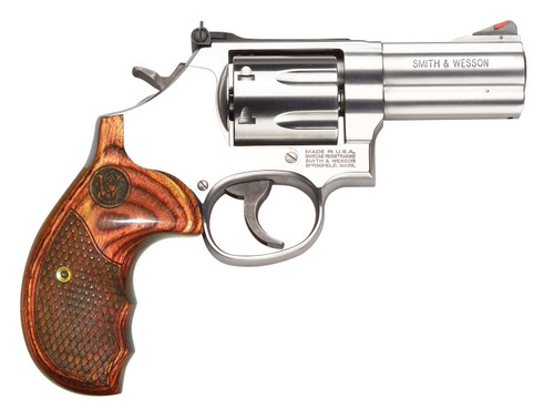 Smith & Wesson 150713 Model 686 Plus Deluxe 357 Mag or 38 S&W Spl +P Stainless Steel 3" Barrel & 7rd Cylinder, Satin Stainless Steel L-Frame, Textured Wood Grip, Internal Lock TSW|23987