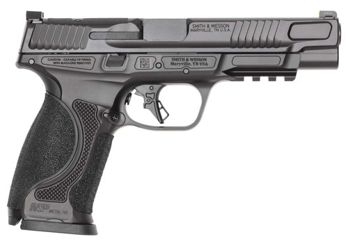 Smith & Wesson 14670 M&P M2.0 Metal 9mm Luger 17+1 5" Black Armornite Stainless Steel Barrel & Optic Ready/Serrated Slide, Black Armornite Stainless Steel Frame w/Picatinny Rail, Interchangeable Palms TSW|190569