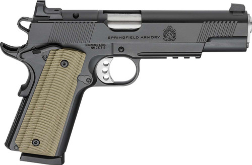 Springfield Armory PO9229AOS 1911 Operator 9mm 8+1 5" Black Cerakote Optic Ready Carbon Steel Slide Black Cerakote VZ G10 Grip TSW|170074