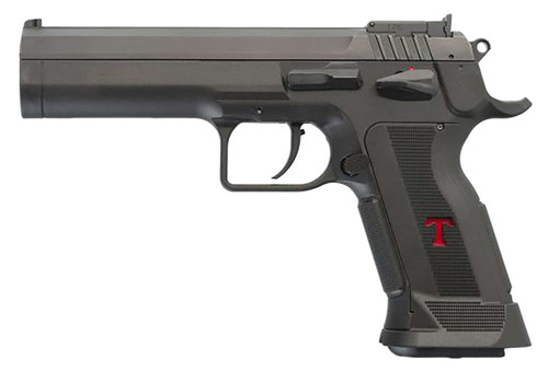 Tanfoglio TFLIMPROP9 Limited Custom 9mm Luger 19+1 4.76" Stainless Steel Barrel, Black Serrated Steel Slide, Black Polymer Frame w/Beavertail, Textured Grip TSW|173963