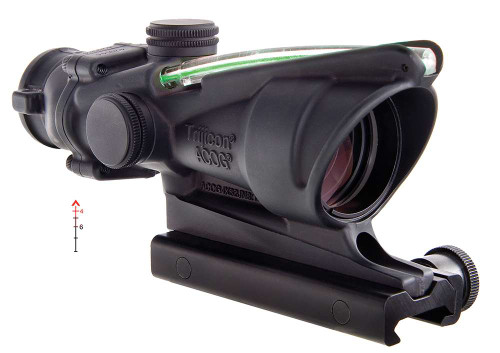 Trijicon 100218 ACOG Black Hardcoat Anodized 4x 32mm Illuminated Green Chevron .223/5.56 BDC Reticle TSW|59379