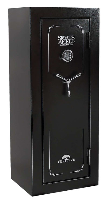 Sports Afield SECSA5924P Preserve SA5924P Electronic Keypad/Key Entry Black Textured Steel Holds 24 + 4 59" H x 24" W x 20" D Fireproof- Yes TSW|104879