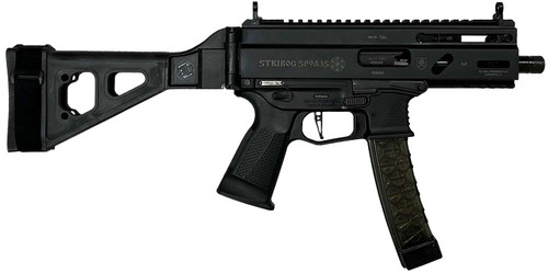 Grand Power 810091152836 Stribog SP9A35S 9mm Luger 30+1 8" Black Picatinny Rail Receiver, SB Tactical Brace, Black Polymer Grip TSW|177399