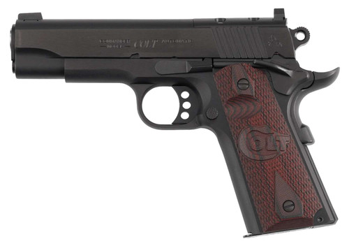 Colt Mfg O4942XEOR Commander Combat 9mm Luger 9+1 4.25" Stainless National Match Barrel, Blued Steel Optic Ready/Serrated Slide, Blued Aluminum Frame w/Beavertail, Black Cherry G10 Grips, Ambidextrous TSW|197665