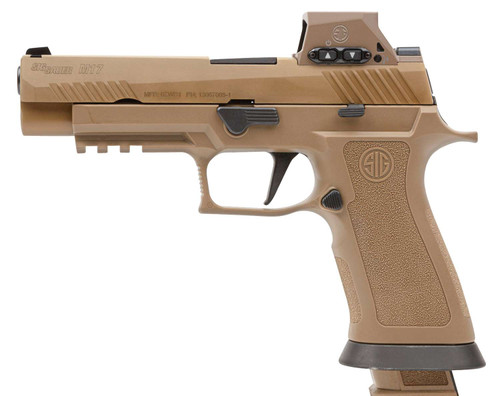Sig Sauer M17X9RX M17X w/Optic Full Size Frame 9mm Luger 21+1 4.70" Black Barrel, Coyote PVD Optic Ready/Serrated Stainless Steel Slide & Polymer Frame w/Beavertail & Picatinny Rail, Sig ROMEOM17 TSW|160862