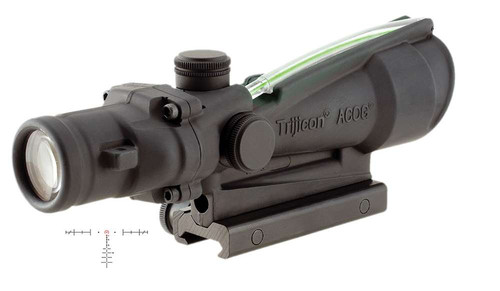 Trijicon 100155 ACOG Black Hardcoat Anodized 3.5x 35mm Illuminated Green Horseshoe 308 Ballistic Reticle TSW|77877