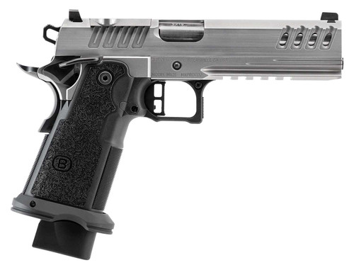 Bersa M2XIO5SSFN2 M2XI 1911 DS 9mm Luger 23+1 5" Black Match Grade Bull Barrel, Stainless Steel Optic Ready/Serrated Slide, Frame w/Beavertail & Picatinny Rail, Textured Grip, Holosun K Footprint, Amb TSW|200869