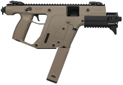 Kriss USA KV10PFD30 Vector SDP Enhanced G2 10mm Auto 33+1 6.50" Black Nitride Threaded Barrel, Flat Dark Earth Picatinny Rail Top & Bottom, MK5M Modular Rail TSW|165853