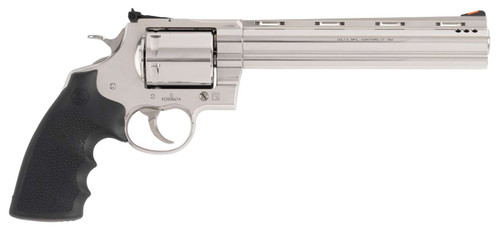 Colt Mfg KODIAKSP8RTS Kodiak 44 Mag 6 Shot 8" Stainless Ported Vent Rib Barrel, Stainless Unfluted Cylinder & Stainless Steel Frame, Black Rubber Grip, Exposed Hammer TSW|197664