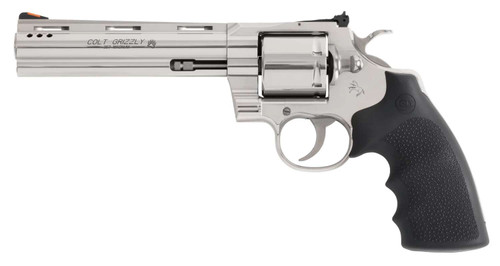 Colt Mfg GRIZZLYSP6RTS Grizzly 357 Mag 6 Shot 6" Stainless Ported Vent Rib Barrel, Stainless Unfluted Cylinder, Stainless Stainless Steel Frame, Black Hogue Overmolded Grip, Exposed Hammer TSW|197663