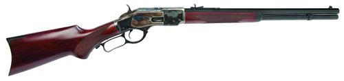 Cimarron CA204 1873 Short Deluxe Full Size 45 Colt (LC) 10+1, 20" Blued Octagon Steel Barrel, Color Case Hardened Steel Receiver, Walnut Fixed Pistol Grip Stock, Right Hand TSW|142127