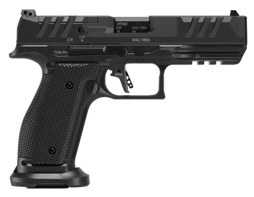 Walther Arms 289700810 PDP Full Size 9mm Luger 10+1 4.50" Black Polygonal Rifled Barrel, Black Optic Ready/Serrated Slide, Black Steel Frame w/Picatinny Rail, Textured Wraparound Grip TSW|191176