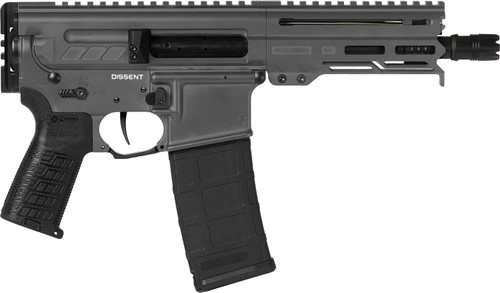 CMMG 30A0E33TNG Dissent MK4 300 Blackout 30+1 6.50", Tungsten Gray Cerakote Rec, OEM Grip, Picatinny Buffer Adapter, Zeroed Drop-In Single Stage Trigger TSW|148716