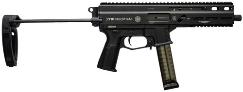 Grand Power 197892004855 SP10A3 Stribog 10mm Auto 20+1 8" Black Threaded Barrel, Black Aluminum Picatinny Rail Receiver, Black Polymer PDW Tailhook Brace, Black Polymer Grip, Thread Protector TSW|177449