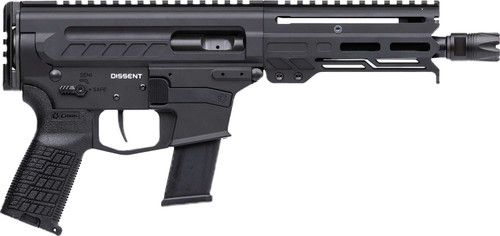 CMMG 45A4C0FAB Dissent MKG 45 ACP 13+1 6.50" Black Nitride Medium Taper Threaded Barrel, CMMG 5.5" M-LOK Handguards, Black Armor Cerakote Aluminum Picatinny Rail Receiver, CMMG Zeroed Grips TSW|166370