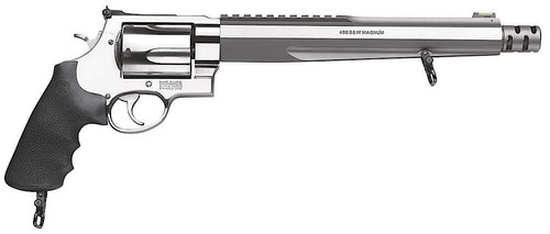 Smith & Wesson 170262 Performance Center Model 460 XVR 460 S&W Mag 5rd 10.50" with Rail Barrel Overall Stainless Stainless Steel with Black Polymer Grip Includes Muzzle Brake TSW|19123