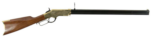 Taylors & Company 550296 1860 Brass Engraved 44-40 Win 13+1 24.25" Blued Octagon Barrel, Brass Engraved/ Brass Receiver, Walnut/ Synthetic Stock, Right Hand TSW|101962