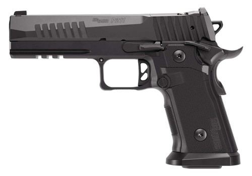 Sig Sauer 211F9GT5 P211 GT5 Full Size 9mm Luger 21+1 5" Black Barrel, Black Nitron Stainless Steel Optic Ready/Serrated Slide & Frame w/Beavertail & Picatinny Rail, G10 Grip Panels, SIGLOC-PRO Footpri TSW|191992