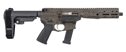 LWRC ICP9PBC8SBA3 IC-9 9mm Luger 8.50" 33+1 Black Nitride Threaded Barrel, Patriot Brown Anodized Aluminum Picatinny Rail Receiver, SB Tactical SBA3 Brace, LWRC Ultra Combat Grip, Ambidextrous TSW|175804