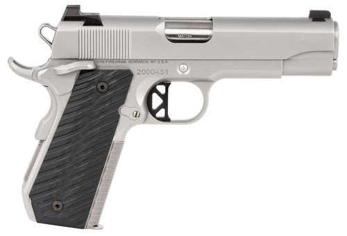 Dan Wesson 01827 V-Bob 45 ACP 8+1 4.25" Match Grade Barrel, Forged Stainless Steel Frame w/Beavertail, Serrated Bead Blasted Stainless Steel Slide, Black G10 Grip TSW|119308