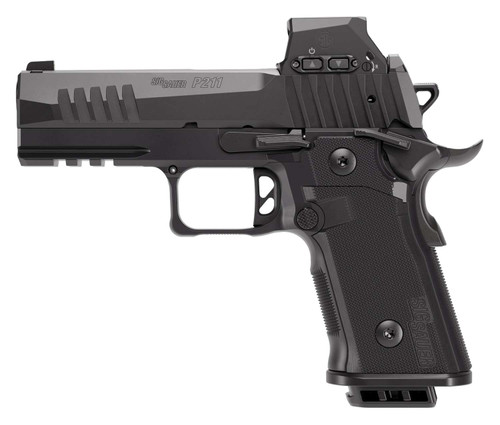 Sig Sauer 211CA9GT4RXSL P211 GT4 w/Optic Carry 9mm Luger 21+1 4.20" Black Barrel, Black Nitron Stainless Steel Serrated w/Optic Slide & Stainless Steel Frame w/Beavertail & Picatinny Rail, G10 Grip Pa TSW|191998