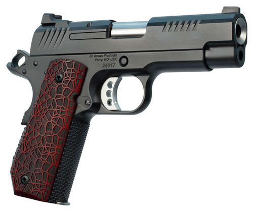 Ed Brown EVOKC9G4 1911 EVO KC9 9mm Luger 9+1 4" Stainless Bull Barrel, Black Gen4 Serrated Carbon Steel Slide & Frame w/Beavertail, Black G10 Grip, Ambidextrous TSW|108955