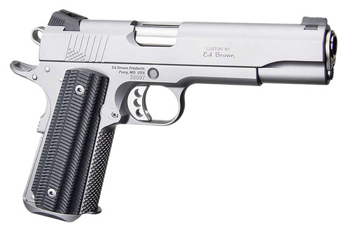 Ed Brown BASESS2A 1911 2nd Amendment 45 ACP 7+1 5" Stainless Steel Barrel, Serrated Slide & Frame, Black Alien G10 Grip, Right Hand TSW|186709