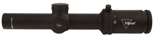 Trijicon Credo 1-4x24mm SFP Riflescope, Green MRAD Ranging, 30mm, Matte Black 2900012