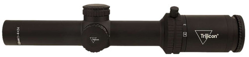 Trijicon Credo 1-4x24mm SFP Riflescope, Red MRAD Ranging, 30mm, Matte Black 2900011