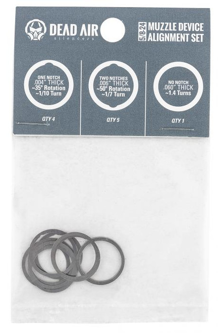 Dead Air Shim Kit, 5/8x24