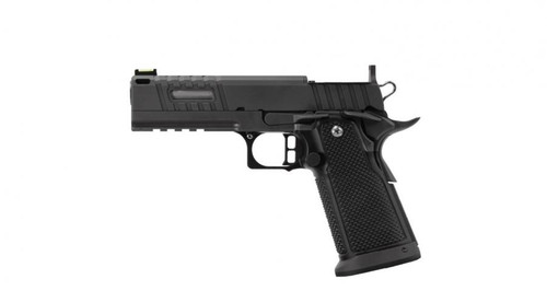 United Gunworks Alpha 9mm 4.5" Ultra-Ported Double Stack Pistol, Black/Silver