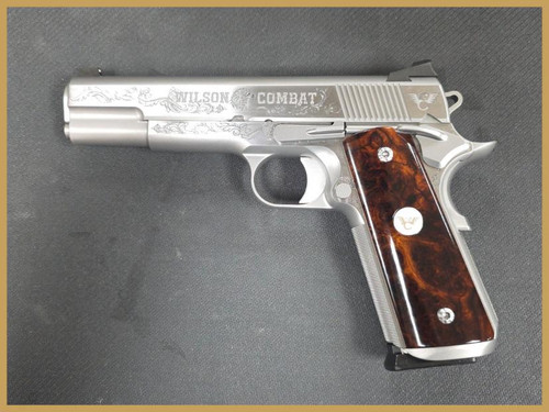 Wilson Combat Texas BBQ Special Full-Size .45 ACP Pistol, Stainless, Level 3 Engraving