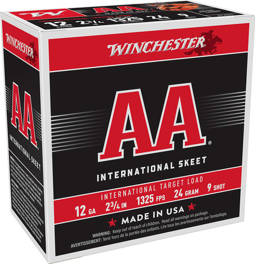 Winchester Ammo AANL129 AA International Target 12Gauge 2.75" 24gram 9Shot 25 Per Box/10 Case TSW|117187