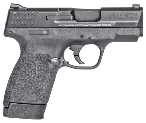 Smith & Wesson 14659 M&P M2.0 Shield Compact Slim Frame .45 ACP 7+1 3.30" Black Armornite Barrel, Black Armornite Stainless Steel Serrated Slide, Black Polymer Frame & Textured Grip, No Manual Safety TSW|187351