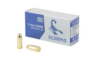 SCORPIO AMMO 9MM 124GR FMJ 50/1000 RSR|STVS9MM124F