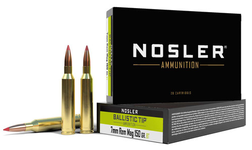 Nosler 40045 Ballistic Tip 7mmRemMag 150gr Spitzer Ballistic Tip 20 Per Box/10 Case TSW|110668