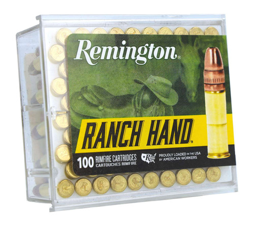 Remington Ammunition R21273 Ranch Hand Rimfire 22LR 38gr Copper Plated Hollow Point 100 Per Box/50 Case TSW|171774