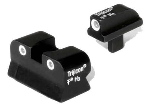 Trijicon 600145 Bright & Tough Night Sights Green/Tritium White Outline Front Sight-Green/Tritium White Outline Rear Sight Colt 1911 0.055 Tang TSW|31956