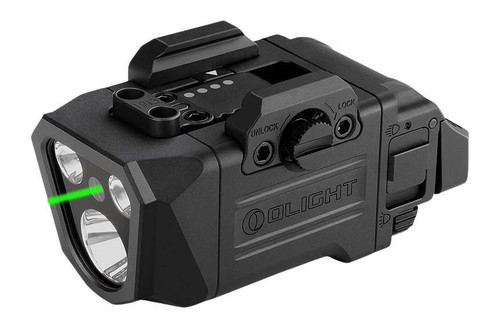 Olightstore Usa Inc PLXGL PLX GL Black Aluminum 1200 Lumens White Green Laser 260 Meters Beam Rail Clamp Mount TSW|202981