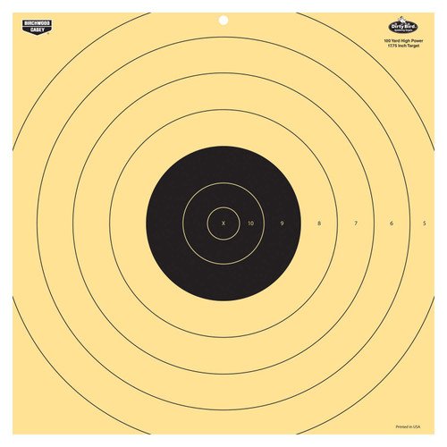 Birchwood Casey 35186 Dirty Bird 17.25" Bullseye Tagboard Hanging 100 yds Rifle Black/White 5 Pack TSW|109529